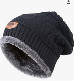 Winter Beanie Hat for Boys Girls (5-14 Years) Slouchy Beanie Windproof Warm Knit Kids Skull Cap
