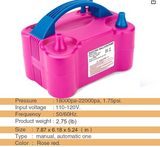 Electric Air Balloon Pump, Portable Dual Nozzle Electric Blower Inflator for Decoration, Party, Sport,Gifts:2 Tying Tools