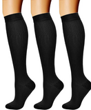 CHARMKING Compression Socks for Women & Men Circulation (3 Pairs) 15-20 mmHg is Best Support for Athletic Running Cycling