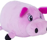 Outward Hound Fattiez Pig Plush Squeaky Dog Toy, Small