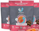 Shameless Pets Crunchy Cat Treats - Kitty Treats for Cats with Skin & Coat Support, Natural Ingredients Kitten Treats with Real Salmon, Healthy Flavored Feline Snacks - Yam Good Salmon, 3-Pk