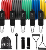 VEICK Resistance Bands, Exercise Bands, Workout Bands, Resistance Bands for Working Out with Handles for Men and Women, Exercising Bands for Strength Training Equipment at Home