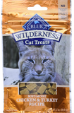 Blue Buffalo Wilderness Grain Free Soft-Moist Cat Treats, Chicken & Turkey 2-oz Bag