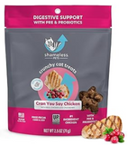 Shameless Pets Crunchy Cat Treats - Kitty Treats for Cats with Digestive Support, Natural Kitten Treats with Real Chicken, Healthy Flavored Feline Snacks - Cran You Say Chicken, 1-Pk