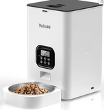 VOLUAS Automatic Cat Feeders - Timed Pet Feeder for Cats and Dogs with Dry Food Dispenser, Desiccant Bag, Programmable Portion Control, 4 Daily Meals, 10s Voice Recorder