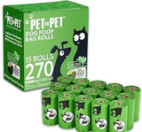 Pet N Pet Poop Bags For Dogs, Green 270 Counts Unscented Rolls, Dog Bags, Doggie Waste Bags