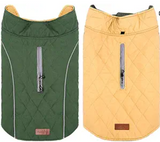 ThinkPet Dog Cold Weather Coats - Cozy Waterproof Windproof Reversible Winter Dog Jacket, Thick Padded Warm Coat Reflective Vest Clothes for Puppy Small Medium Large Dogs