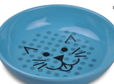 Van Ness Pets EcoWare Whisker-Friendly Cat Bowl, Wide Dish Cat Dish, 8 OZ, Blue