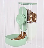 RUBYHOME Pets Food Hanging Bowl for Crates & Cages Hanging Pet Cage Feeder for Small Animals Cats Puppies Ferrets Rabbit Automatic Feeder (Green)
