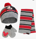 Mickey Mouse Boys Toddler Winter Hat, Scarf & Mittens Set For Ages 2-4 Or Hat, Scarves & Kids Gloves Sets For Ages 4-7