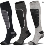 Hylaea Merino Wool Ski Socks, Cold Weather Socks for Snowboarding, Snow, Winter, Thermal Knee-high Warm Socks, Hunting