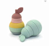 Custom Logo New Design Baby Stacking Teething Toy Soft Building Stacker Block Squeeze Toy Baby Sensory Toys Wholesale