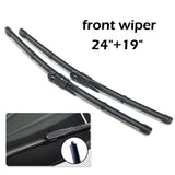 Toolhuk Front Rear Wiper Blades Set Suitable For Audi A3 8P 2005-2012 Windshield Windscreen 24"+19"+13"