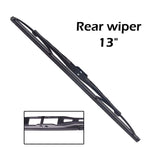 Toolhuk Front Rear Wiper Blades Set Suitable For Audi A3 8P 2005-2012 Windshield Windscreen 24"+19"+13"