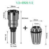 Tootock Accessories 1/2 Shank Router Bit Extension Rod Collet WA204