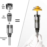 Tootock Accessories 1/2 Shank Router Bit Extension Rod Collet WA204