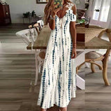 Womens Summer Print Long Dress Ladies Boho Beach Holiday Maxi Cami Sundress US