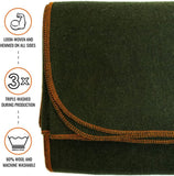 Arcturus Military Wool Blanket - 4.5 lbs, Warm, Thick, Washable, Large 64&#34; x 88&#34; - Great for Camping, Outdoors, Sporting Events, and Survival Kits