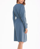 Causal Bottom Long Sleeve Dresses with Pocket